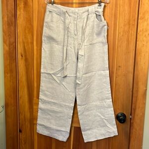 NWT Talbots wide leg linen pants size 8